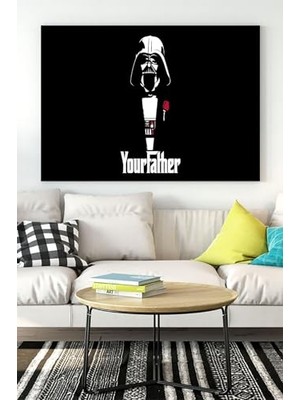 aklow akyoleticaret PSTER18424 Star Wars Eğlenceli Mizahi Kanvas Tablo 40 x 60