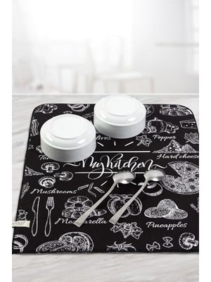 aklow akyoleticaret Hamur Bulaşık Kurutma Matı 42X50 cm Pedi Kurulama Bezi Örtüsü MF-072