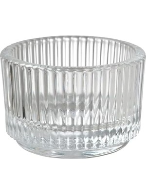 aklow akyoleticaret Fınsmak Tealight Tutucu, Şeffaf Cam, 3,5 cm
