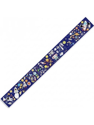 aklow akyoleticaret 45 cm Beyaz 5 Sinaticaret Uzay Temalı Dev Boyama Kağıdı Rulosu, Metre Uzunluk, Genişlik, Eğitici Çocuk Aktivite Kağıdı