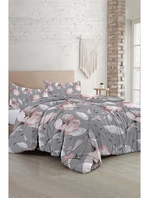 aklow akyoleticaret Pamuklu Çift Kişilik Nevresim Takımı Natura Rose Gray, MONOHOME23782HF