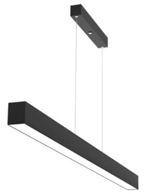 aklow akyoleticaret Lineer 150 cm Siyah Kasa Ledli Sarkıt Modern LED Avize, Salon, Mutfak, Masa Üstü Avize (3000K (Gün Işığı))