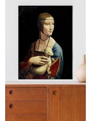 aklow akyoleticaret PSTER20095 Lady Ermine Kakımlı - Vinci Sanatsal Poster 40 x 60