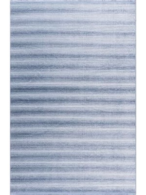aklow akyoleticaret Stripe Mavi Kilim Kaymaz Taban Salon Oturma Odası Antre Halısı 33013A, 60 x 100