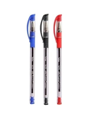 aklow akyoleticaret 1425 Tükenmez Kalem 3'lü Set, Mavi-Siyah-Kırmızı