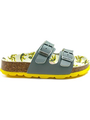 Superfit Ortopedik Çocuk Terlik Çift Bantlı F 800111-2120 Dinazor GRAU / MEHRFARBIG