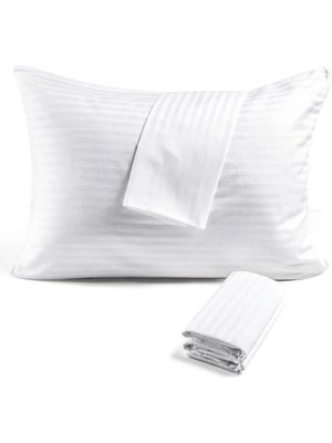 Şanal 4l'ü Çizgili Saten Yastık Kılıfı – 50X70 Cm, 83TEL