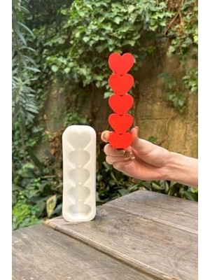 aklow akyoleticaret Kalp Şerit Silikon Mum Kalıbı