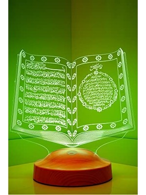 aklow akyoleticaret Kuran-I Kerim 3D LED Lamba
