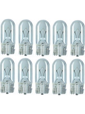 Şanal Bosch W5W T10 Dipsiz Ampul 12V 5W 10 Adet