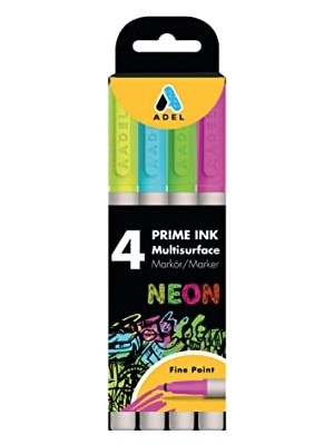 aklow akyoleticaret Prime Ink Multisurface 4'lü Neon Markör