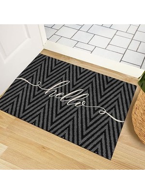 aklow akyoleticaret Kapı Önü Paspası, Modern ve Şık, Ev, Ofis ve Dış Mekân Kullanımı Için (Zigzag Home) 45X65