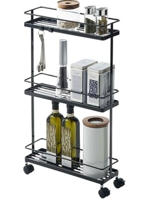 aklow akyoleticaret Depolama Arabası - Tower - Siyah