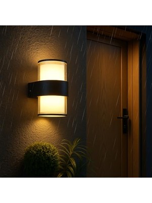 aklow akyoleticaret LED Duvar Apliği 12W IP54, Günışığı 3200K, 1170 Lümen, Su Geçirmez, Iç ve Dış Mekan