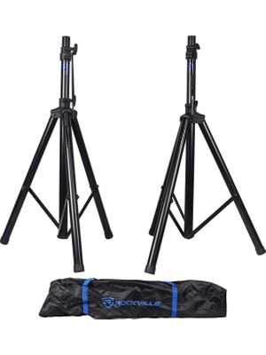 Şanal Pair Rockville Rves1 Ayarlanabilir Tripod Dj Pa Hoparlör Standları + Taşıma Çantası/evrensel
