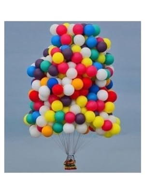aklow akyoleticaret Roseroi 100 Adet Karışık Renk Uçan Balon Doğum Günü Parti Balonu