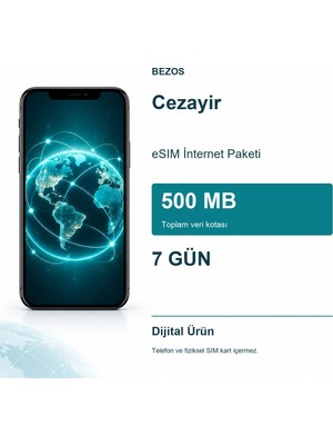 Cezayir Esım Internet Paketi 500 MB 7 Gün