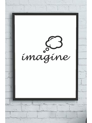 aklow akyoleticaret (PSTER12408) Imagine Motivasyon Çerçeveli Tablo (40X50 Cm)
