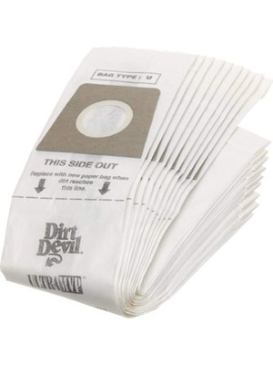 Şanal Dirt Devil Tip U Vakum Torbaları (10'lu Paket), 3920048001
