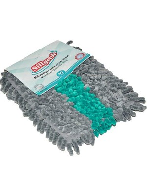 Şanal BADEM10 Ev Ofis Iş Yeri Sillgech Mikrofiber Makarna Temizlik Kurulama Mop Vileda Yedeği 40 cm EH320