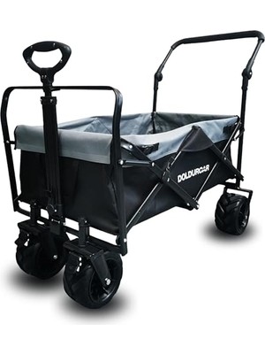 aklow akyoleticaret Büyük Tekerlekli Plaj ve Kamp Arabası, Katlanabilir Vagon, Çocuk ve Yük Taşıma Için Katlanabilir Alışveriş Arabası, Bahçe, Seyahat ve Alışveriş Için Hafif Taşıma Arabası