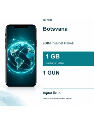 Botsvana Esım Internet Paketi Günlük 1 GB 1 Gün