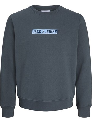 Jack & Jones Jjmunk Sweat Crew Neck Sn Erkek Sweat 12298431 Turbulence