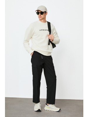 Lufian Rowan Erkek Sweat 112030195 Kırık Beyaz