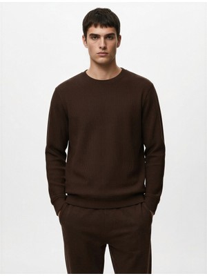 Koton Erkek Sweat 7WAM70017MK Kahverengi