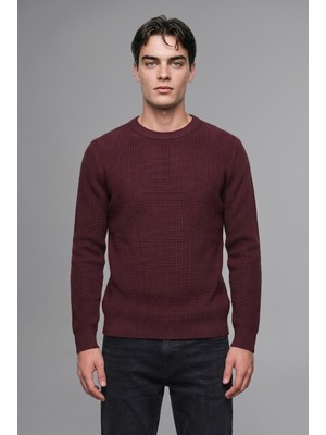 Defacto  Erkek Kazak H8887AX/BR34 Bordeaux