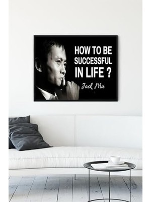 aklow akyoleticaret PSTER12613 Jack Ma Girişimcilik Çerçeveli Tablo 3 (30 x 40 Cm)