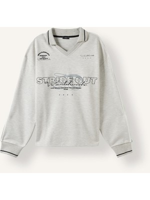 Defacto  Erkek Sweat H4884AX/GR369 Grey Melange