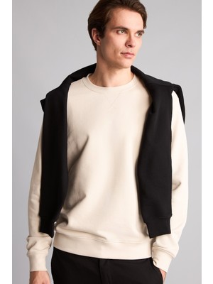 Defacto  Erkek Sweat E8339AX/ER37 Stone