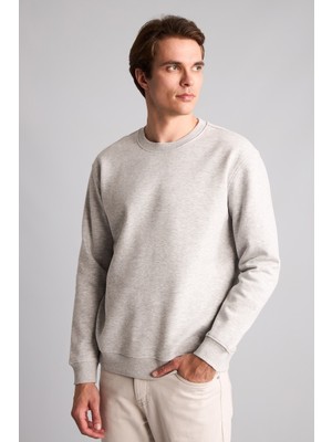 Defacto  Erkek Sweat H5180AX/GR210 Grey Melange