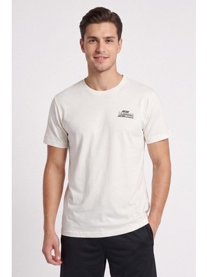 Hummel Hmlslater T-Shırt S/s Erkek T-Shirt 912435-9157 Egret