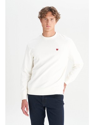(TW2520255W02) Wrangler Erkek Sweat W2520255W02 Worn White