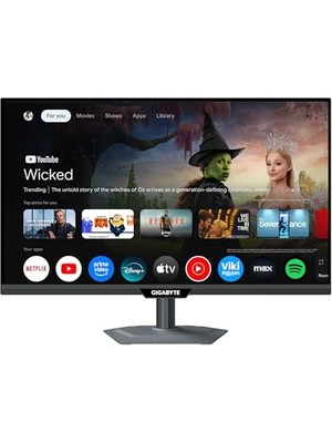 aklow akyoleticaret M27QS 27" Ss IPS Smart Gaming Monitor; Qhd (2560X1440), 180Hz, 1ms, Mat Ekran, HDMI & Displayport & Usb-C, Hdr 400, Google Tv, Uzaktan Kumanda, Rj-45 Lan, Dahili Hoparlör