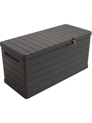 aklow akyoleticaret Artplast Amalfi Bahçe Sandığı Plastik Koyu Gri 340 L A350 52X119X57 cm