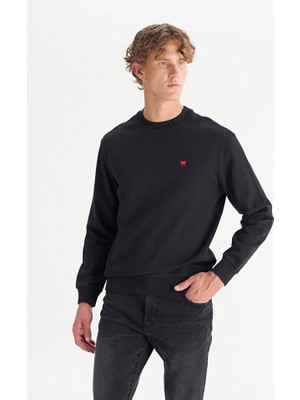 TW2520255001-GW2520255001) Wrangler Erkek Sweat W2520255001( Black