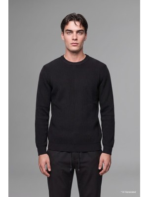 Defacto  Erkek Kazak H8887AX/BK81 Black