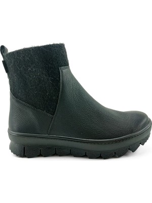Legero Kadın Goretex Deri Bot Novara (Fermuarlı) 000504-0100 - Siyah Deri Siyah