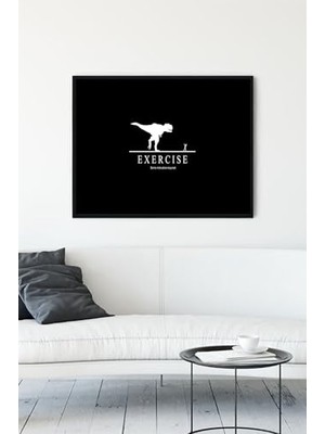 aklow akyoleticaret Spor Yap Eğlenceli Mizahi Çerçeveli Tablo PSTER13375 (21X30 Cm)