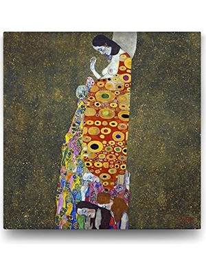 aklow akyoleticaret Gustav Klimt Hope Iı Reprodüksiyon Tablo, 80X80 cm