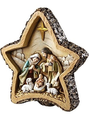aklow akyoleticaret Gallery Nativity Woodcut Figür, Yıldız