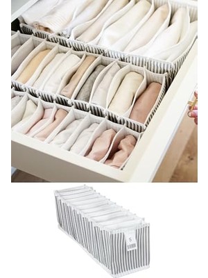 aklow akyoleticaret Akordiyon Çekmece Içi Düzenleyici Organizer (3 Adet Gri, Small)