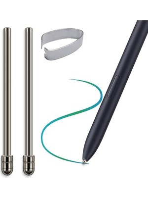 aklow akyoleticaret [2 Paket Titan Alaşım Uçları, Samsung Galaxy Tab S9; S7; S8; Akıllı Telefon Galaxy S22; Galaxy S23 Ultra Kalem Stylus'u ile Uyumlu, Aşınma Yok, Değiştirilebilir Paslanmaz Uç Kalem Ucu