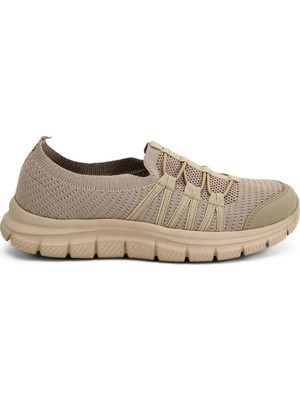 King Paolo Sneaker Tekstil Yürüyüş Kadın Streç Ayakkabı KP5223 Pudra