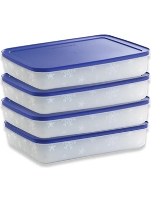 Şanal Tupperware Alaska Buzdolabı Saklama Kabı Lacivert Kapak(4 x 2.25 Lt)