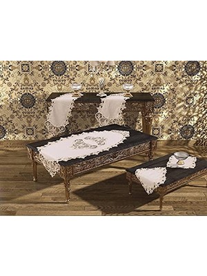aklow akyoleticaret 5 Parça Salon Takımı, Krem
