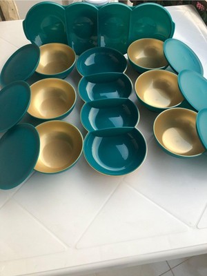 Şanal Tupperware Berrak 6 Lı Kase ve Çerezlik Kapaklı